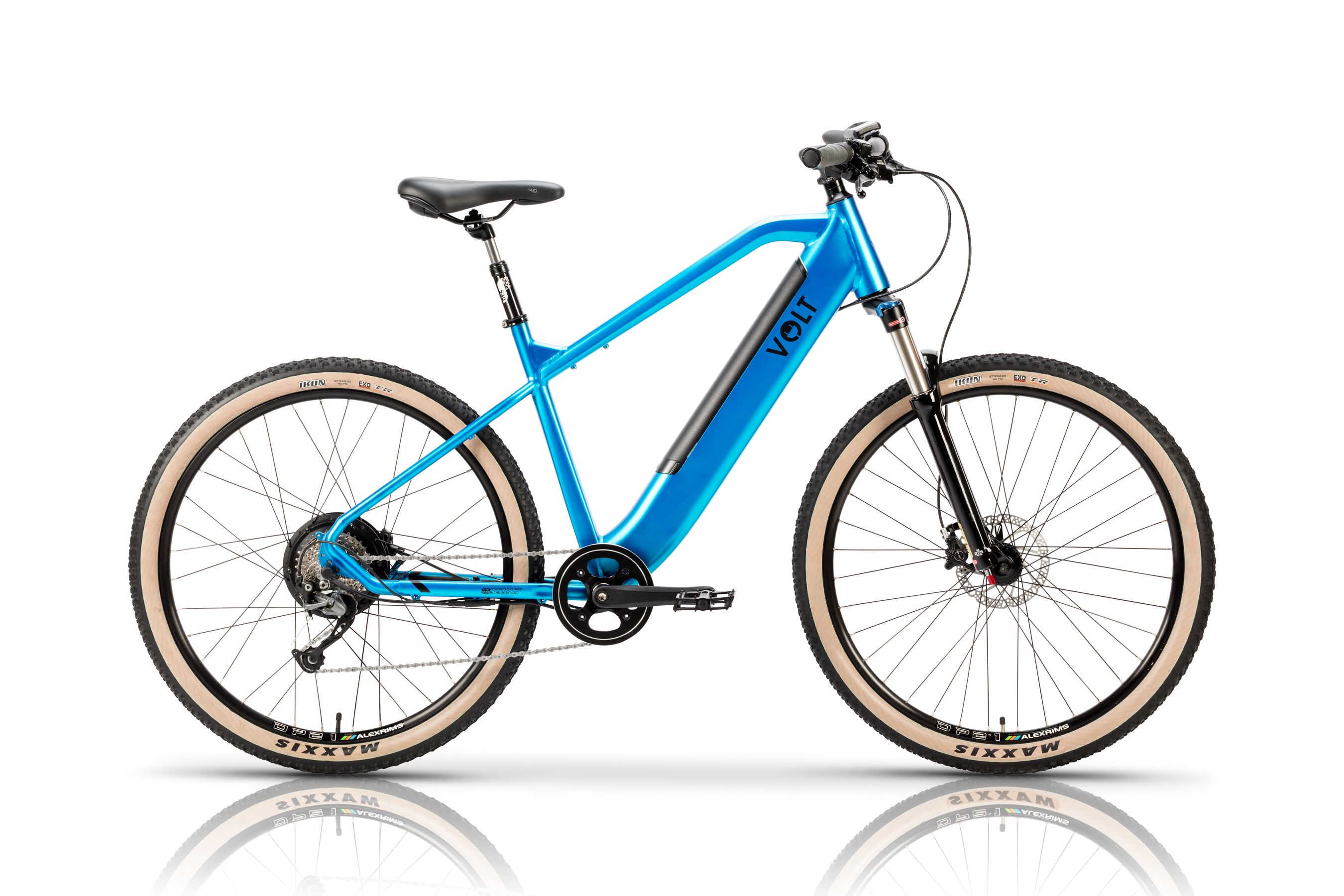 Volt Alpine Electric Mountain Bike straight studio photograph
